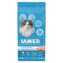 IAMS PROACTIVE HEALTH Healthy Weight Adult Dry Cat Food – With Chicken, 1.59-7.26kg