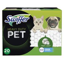 Swiffer Sweeper Pet Heavy Duty Multi-Surface Dry Cloth Refills for Floor Sweeping and Cleaning