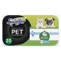 Swiffer Sweeper Pet Heavy Duty Multi-Surface Wet Cloth Refills for Floor Mopping and Cleaning, Fresh scent