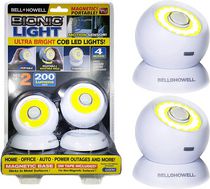 Bell + Howell Bionic Light Lumières LED COB à détection de mouvement, portables, puissantes et lumineuses telles que vues à la télévision (ensemble de 2)
