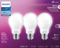 Philips DEL Ultra Definition 60W ampoule A19 lumière du jour (paq de 3)