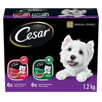 Cesar Filets In Sauce 6 Roasted Turkey & 6 Prime Rib Flavour Soft Wet Dog food