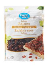 Raisins secs sultana sans pépins Great Value