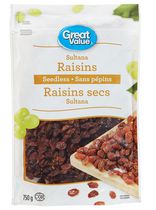 Raisins secs sultana sans pépins Great Value