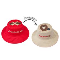 FlapJackKids - Chapeau de soleil réversible pour bébés, enfants et petites - Canoë et castor - UPF 50+