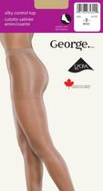 Bas-culotte avec culotte satinée amincissante et pied sandale George pour femmes