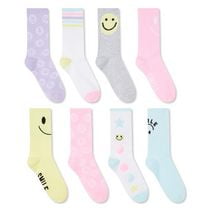 Lot de 8 paires de mi-chaussettes George pour filles Pointures 11/2-3/6