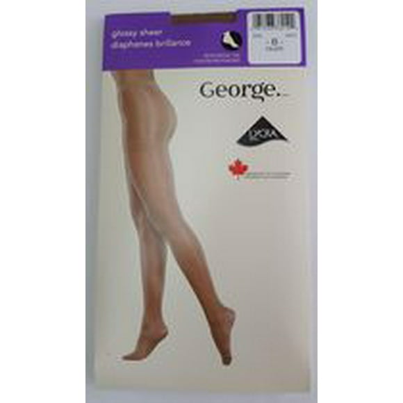 Bas-culotte diaphane lustré George pour femmes Tailles A-C