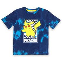 Pokemon T-shirt de base pour garçon. Ce t-shirt à col rond pour garçons a des manches courtes et un imprimé tendance et