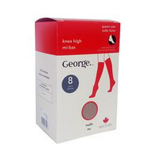 George Women's Queen Size Knee-Highs 10-Pack, One Size