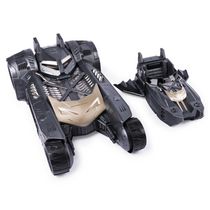 BATMAN, Véhicule transformable 2-en-1 Batmobile et Batbateau, à utiliser avec les figurines articulées BATMAN de 10 cm