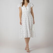Devoted, Wrap Front Tiered Midi Dress, Sizes XS-XL