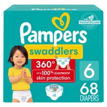 Pampers Swaddlers 360 Pull-On Diapers, for up to 100% Leakproof Skin Protection and Easy Changes, 68CT