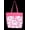 Pink, variant on Time & Tru Mesh Tote Bag, Large Zipper Top Opening with Inner and Front Pockets, Washable Reusable Design with Shoulder Straps, Stylish Floral Print
