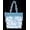 Blue, variant on Time & Tru Mesh Tote Bag, Large Zipper Top Opening with Inner and Front Pockets, Washable Reusable Design with Shoulder Straps, Stylish Floral Print