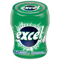 Gomme à mâcher Excel Menthe verte, sans sucre, bouteille, 60 morceaux