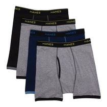 Hanes Men's Ringer Boxer Brief, 4 Pack - Assorted