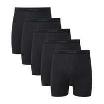 Calecons boxeurs Hanes Comfortsoft sans etiquette pour hommes, extensibles, coupe moderne, frais et respirants – paquet boni de 4 + 1