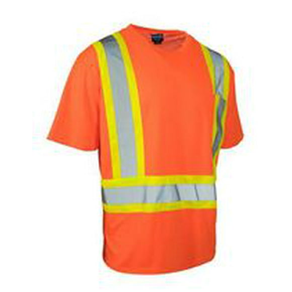 Forcefield Ultrasoft Hi Vis Crew Neck Short Sleeve Safety Tee Shirt