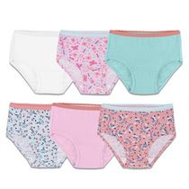 Fruit of the Loom Toddler Girls 6PK Assorted 100% Ringspun Cotton Brief, size 2T/3T