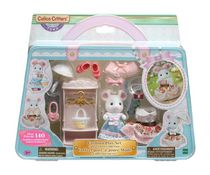 Calico Critters Fashion Playset - Sugar Sweet Set, Marshmallow Mouse Figure with Clothing and Accessories