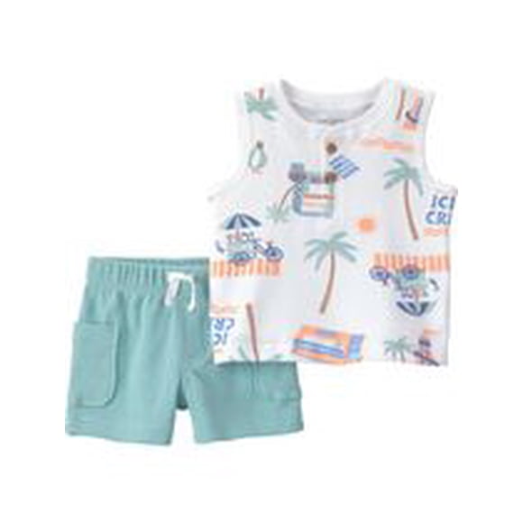 Carter's Child of Mine Baby Boy 2-Piece Short Set - Natural Beach