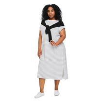 George Women's Plus T-Shirt Midi Dress, Sizes 1X-4X