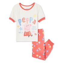 Peppa Pig Toddler Girls' Pajama 2-Piece Set, Sizes 2T-5T