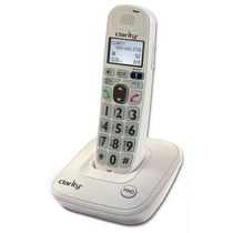 Clarity D704 DECT 6.0 40-dB Amplified/Low Vision Cordless Phone with CID Display - White