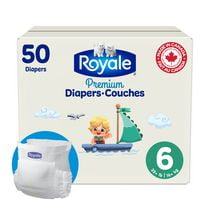 Royale Premium Diapers, Super Pack, Disposable Baby Diapers, Size Newborn - 7, 84-44 Count