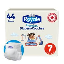 Royale Premium Diapers, Super Pack, Disposable Baby Diapers, Size Newborn - 7, 84-44 Count