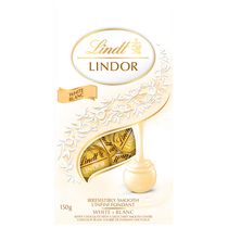 Truffes LINDOR au chocolat blanc de Lindt – Sachet (150 g)