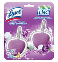 Lysol No Mess, Automatic Toilet Bowl Cleaner, Cotton Lilac, 2 Count, Nature Fresh Insipirations