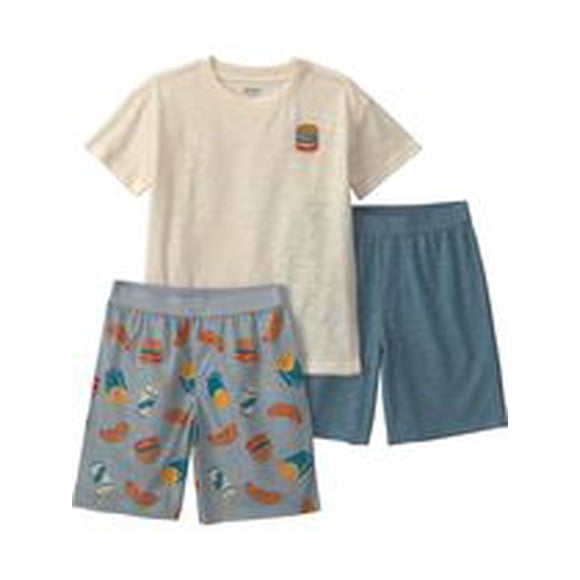 Carter's Child of Mine Boys' 3-Piece Pajama Set - Blue Food