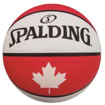 Ballon de Basketball Rouge/Blanc des Toronto Raptors avec Feuille D’Érable