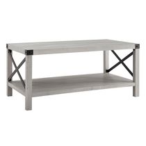 Table basse moderne style campagnard - Gris pierre
