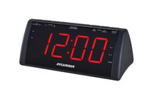 Sylvania 1.8-in Jumbo Digit Alarm Clock with FM Radio and USB Charging Port - Black