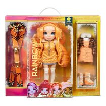 Poupée Rainbow High Winter Break Poppy Rowan – Poupée-mannequin Winter Break orange et jouet avec 2 tenues complètes de poupée, paire de skis et accessoires d’hiver pour la poupée, excellent cadeau pour les enfants de 6 à 12 ans