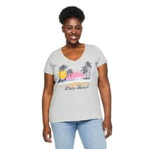 George Women's Plus V-Neckline Tee, Sizes 1X-4X