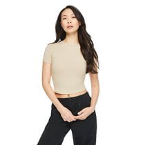 No Boundaries Women's Crew Neckline Tee, Sizes XS-XXL