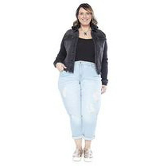 Frankie & Stella ™ Women's Plus Hooded Jacket - Black