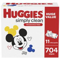 Lingettes pour bébés Huggies Simply Clean, non parfumées