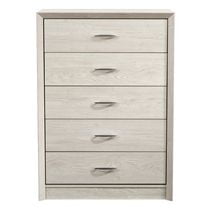CorLiving Newport Commode haute moderne à 5 tiroirs pour chambre à coucher – Grande commode haute – Meuble de chambre et commode parfaits pour le rangement des vêtements