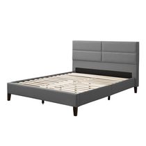 CorLiving Bellevue Queen Wide-Rectangle Panel Upholstered Bed and Frame