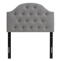 CorLiving Calera Diamond Button Tufted Upholstered Arched Panel Twin Headboard
