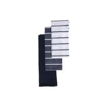 Set De Tissu De Vaisselle 3 Pack (Rayé De La Marine)