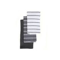 Set De Serviette De Cuisine 3 Pack (Rayé Gris)