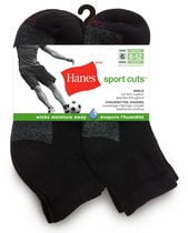 Hanes Men's 6 Pack Sport Cuts Ankle Socks