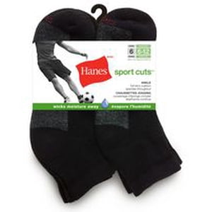 Hanes Men's 6 Pack Sport Cuts Ankle Socks