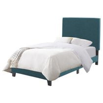 Ellery Fabric Tufted Twin Bed with Slats